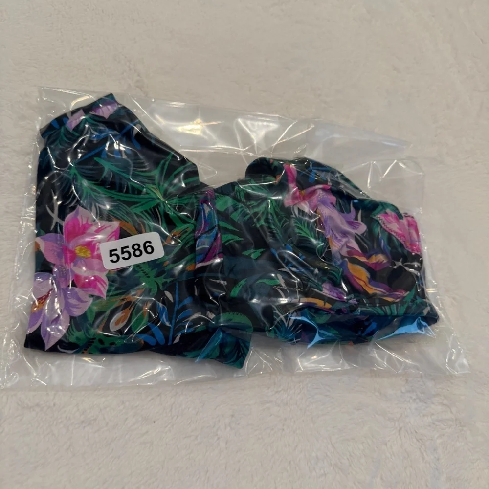 New! Victoria's Secret Black Palm Bikini Set 45586